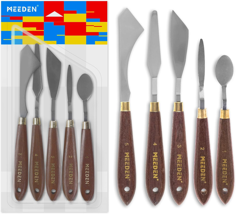 5 Pieces Painting Knife Set, Versatile Stainless Steel Spatula Palette Knife, Oi