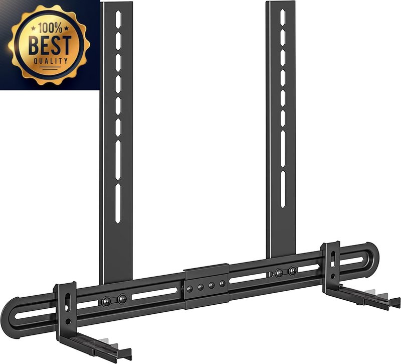 Universal Soundbar Mount, Sound Bar TV Bracket for Soundbar with Speaker, Fits 2