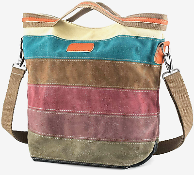 Cross body canvas tote top