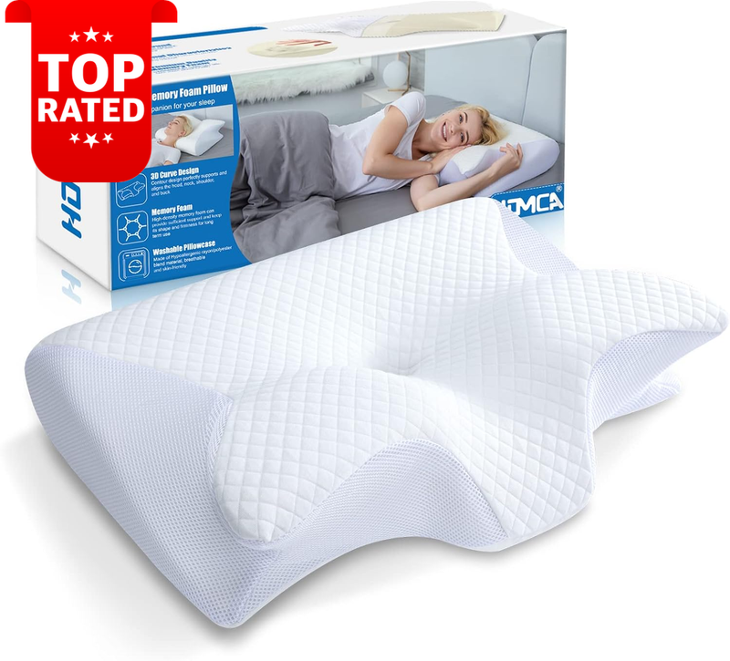 Memory Foam Cervical Neck Pillow Support Pain Relief Adjustable for All Sleepers