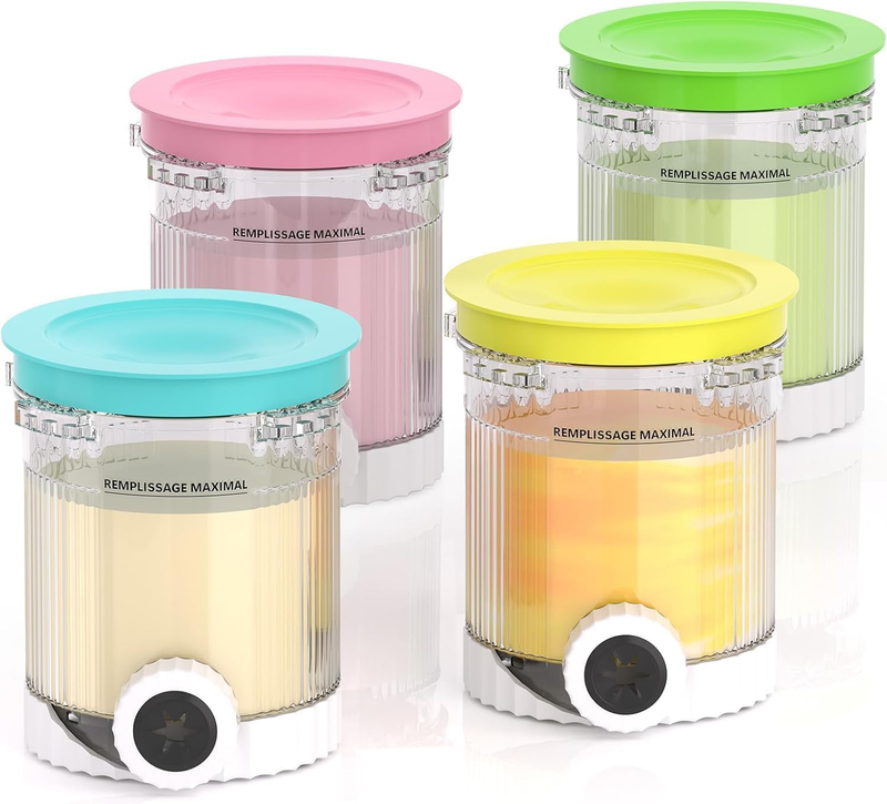 4 Pack Creami Swirl Pints and Lids for Ninja NC700 NC701 Series, Creami Containe
