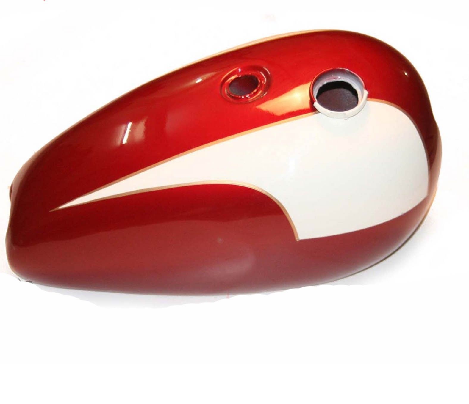 Fits Triumph T140 Bonneville Cherry Red Cream Petrol Fuel Tank Bonnie 