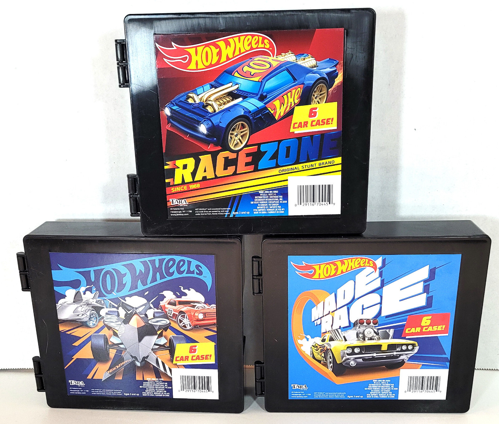 Hot Wheels 6 Car Travel Storage Case 3 Piece Set By Tara Toy Corp