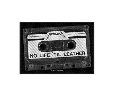 Metallica Patch No Life Til Leather Band Logo new Official woven sew on 10x7cm