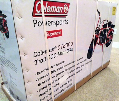 supreme x coleman ct200u mini bike