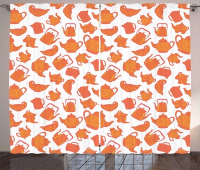 Tea Curtains 2 Panel Set Decor 5 Sizes Available Window Drapes