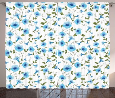 Aqua Curtains 2 Panel Set for Decor 5 Sizes Available Window Drapes