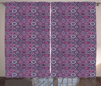 Mandala Curtains 2 Panel Set Decor 5 Sizes Available Window Drapes