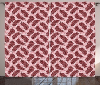 Arabesque Feather Curtains 2 Panel Set Decoration 5 Sizes Window Drapes