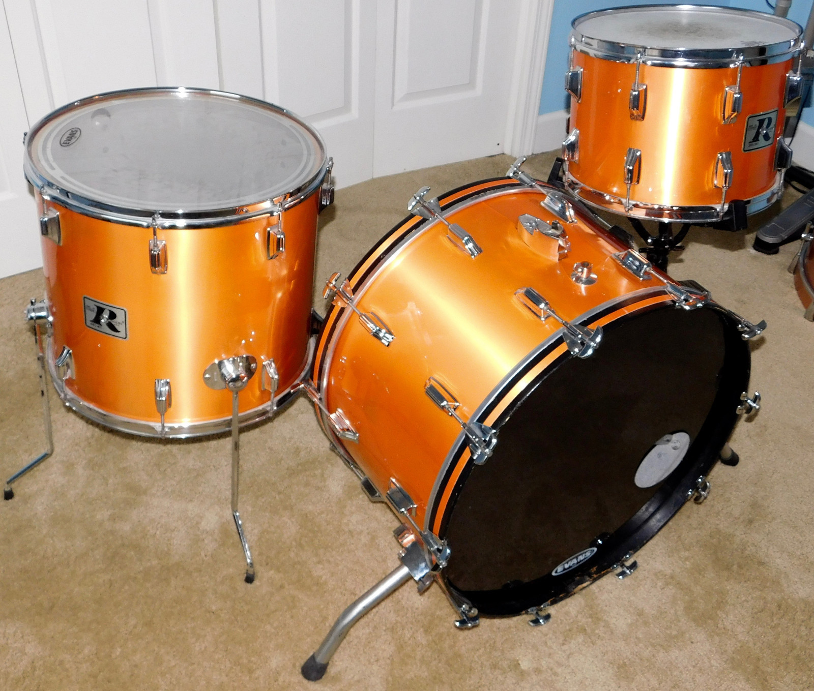 Rogers Big R 3 Piece Drum Kit*Vintage 70's*24, 18, 14*