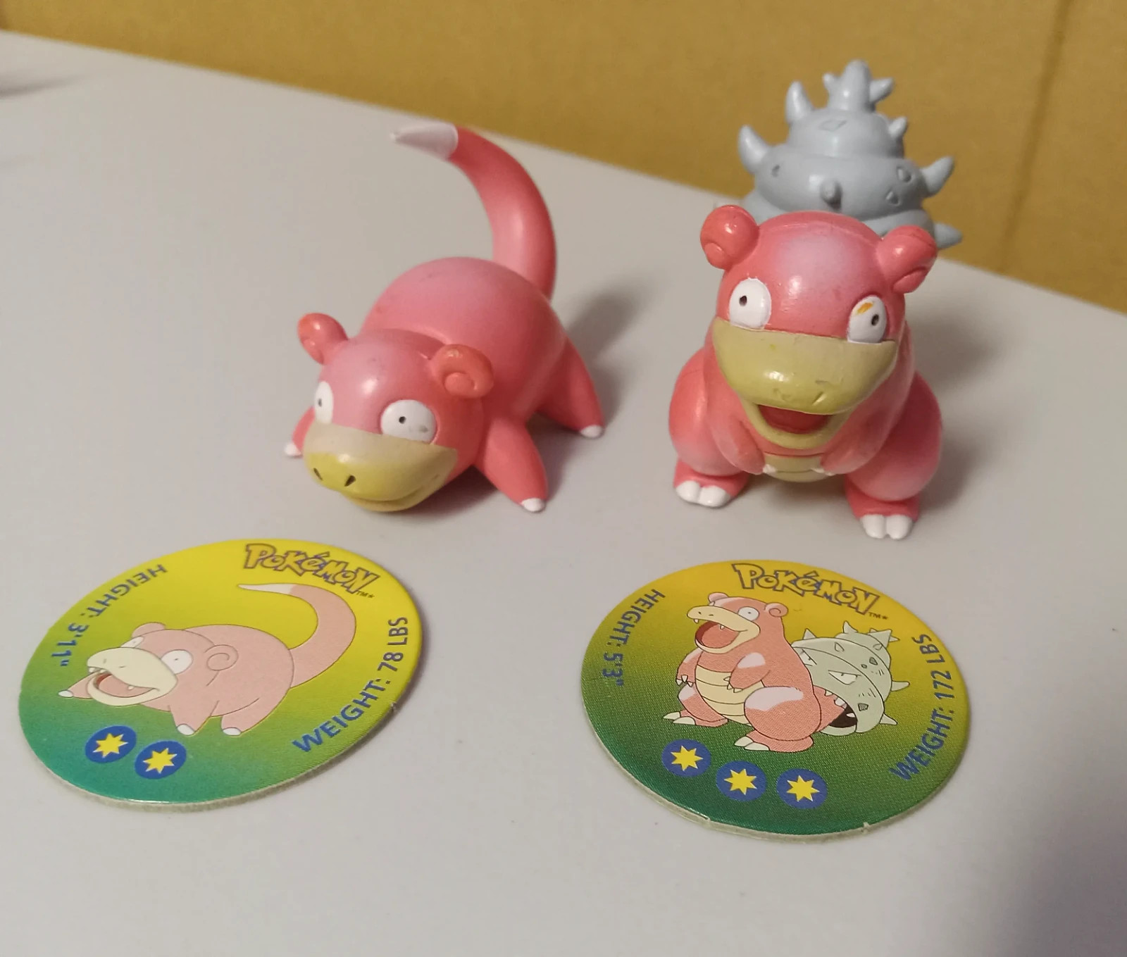Slowpoke & Slowbro Pokemon Battle Figures w/ Battle Discs CGTSJ (Tomy, 1999)