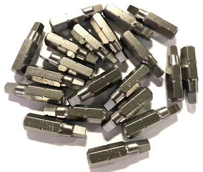 R3 x 25mm Robertson Square Recess 1/4'' Hex Shank Screwdriver Bits 20 Pack