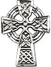 Celtic Cross sterling silver lapel pin