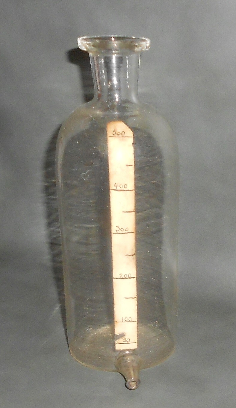 c1895 Antique Hand-Blown Clear Glass Aspirator Bottle