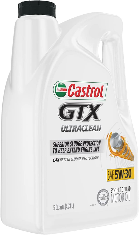 GTX Ultraclean 5W-30 Synthetic Blend Motor Oil, 5 Quart, Pack of 2
