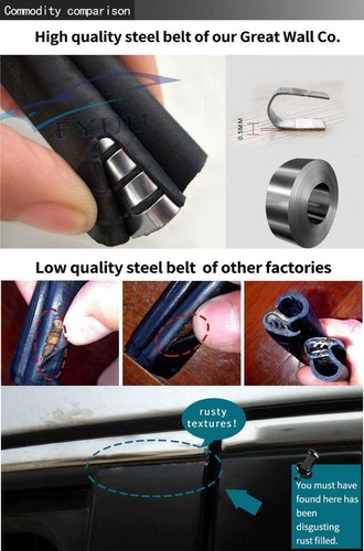 13ft Universal Car Door Edge Rubber Seal Protector Sealing Strip Weatherstrip