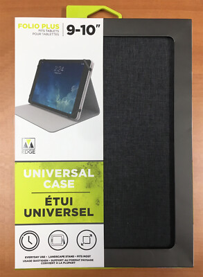 Folio Universal Case for 9-10'' Tablets Landscape Stand M-Edge Heather Grey