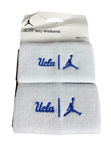 НОВЫЕ махровые браслеты Jordan Dri-Fit UCLA PE белого/ синего цвета FN5246-168 для плеера