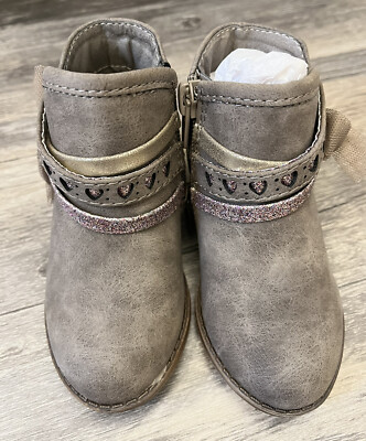 Jellypop Toddler Girls LIL LOVE ME Stone Distress Ankle Boots - Size 5T NEW