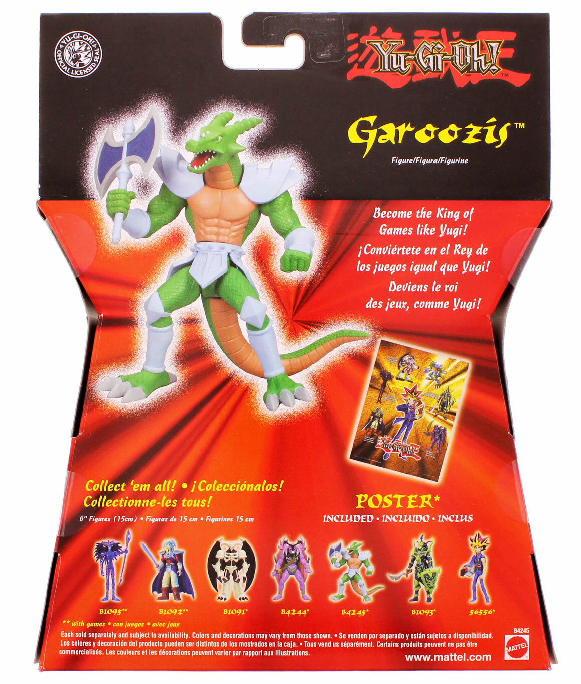 YU-GI-OH Garoozis Action Figure 6 15cm 2002 Mattel mit Poster OVP