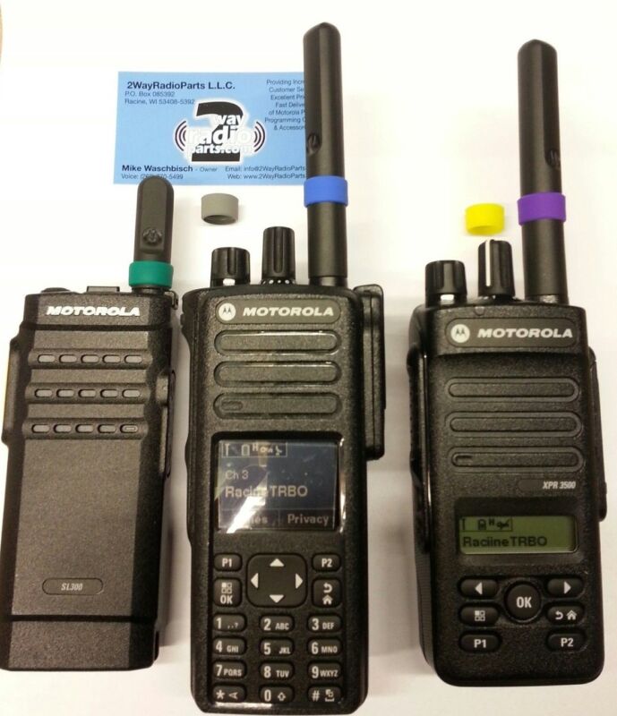 Motorola MotoTRBO Color ID Bands 5 pack Combo (XPR7550, XPR3500, SL300 vhf uhf)