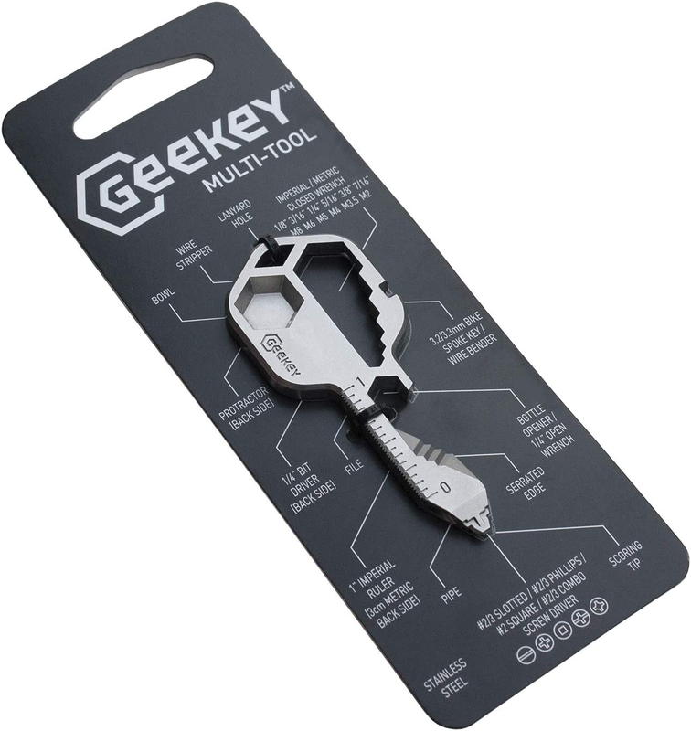 Geekey Multi-Tool | Original Stainless Steel Key Shaped Pock