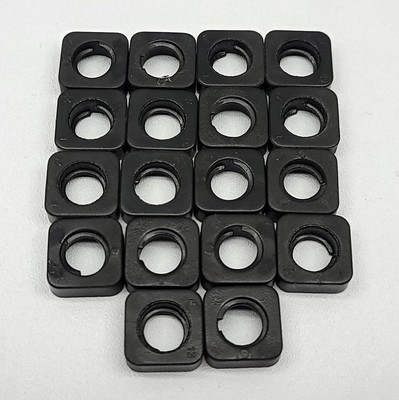   Meccano Junior Advanced Toolbox Maker System Parts - (18) Black Plastic Nuts