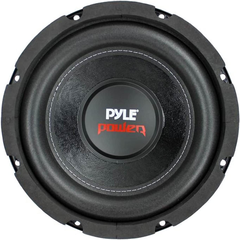 Pyle Car Subwoofer Audio Speaker - 8In Non-Pressed Paper Cone, Black Plastic Bas