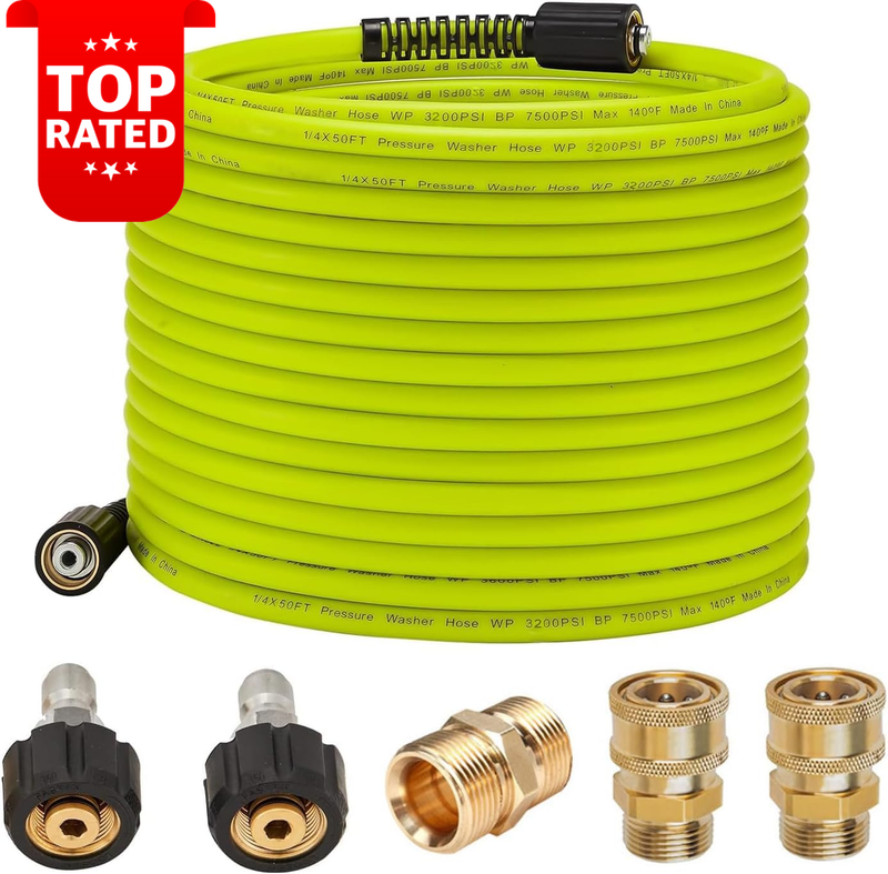 50FT Kink Resistant Pressure Washer Hose 1/4