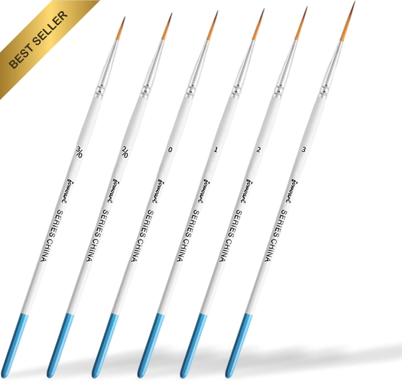 6PCS Paint Brushes Set, Watercolour Brushes, Gouache and Oil Paint Set, Acrylic 