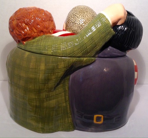 The Three Stooges 1997 Clay Art Moe Larry Curly Cookie Jar #J460