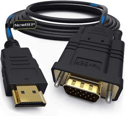 Cable Adaptador HDMI a VGA Conversor de Video Activo Macho Soporte para Portatil