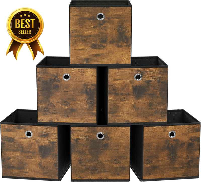 6-Piece 11-Inch Foldable Closet Storage Cube Organizer Set