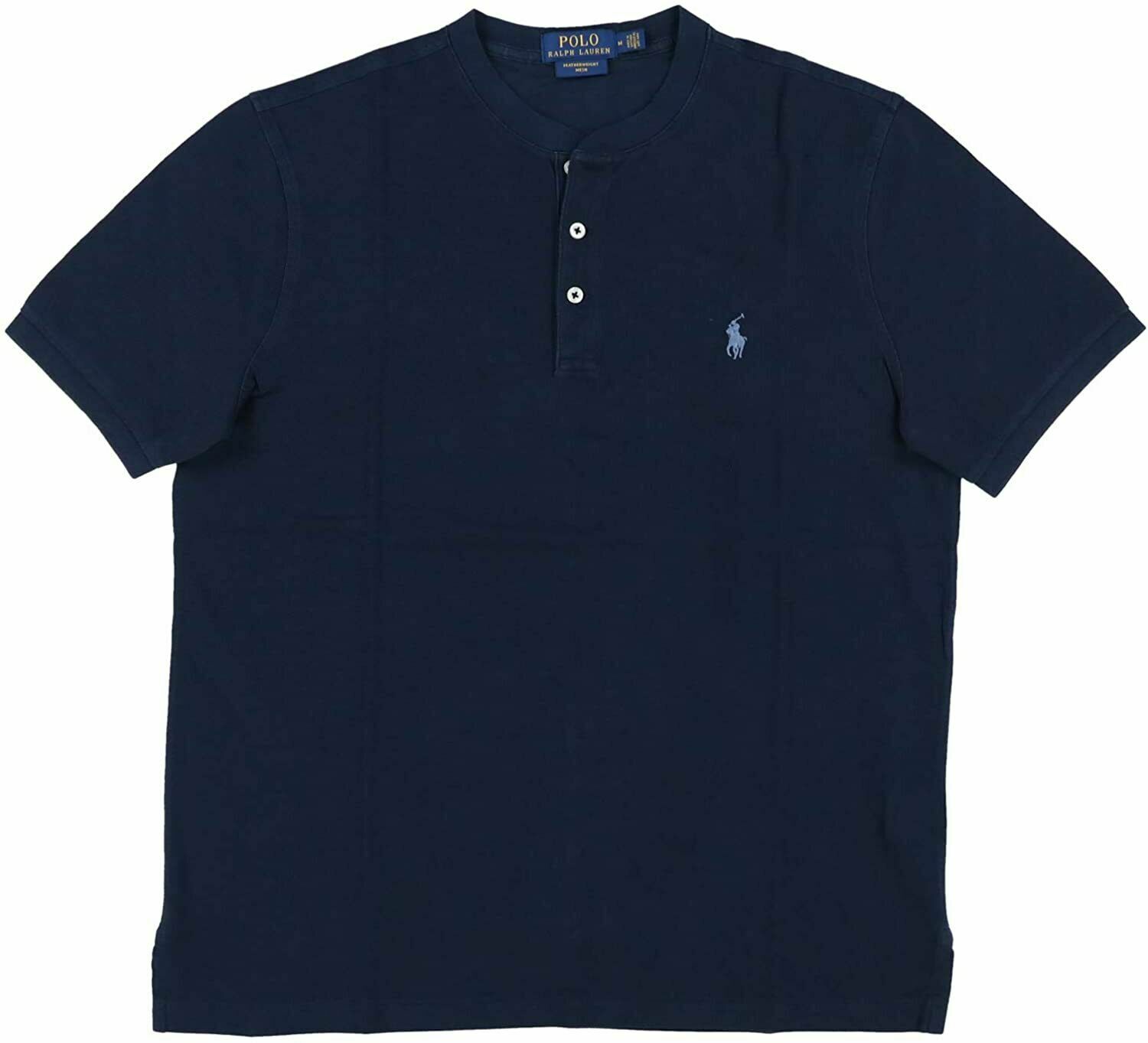 polo featherweight mesh henley