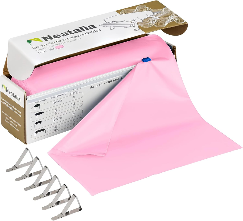 Roll | Disposable Pink Plastic Table