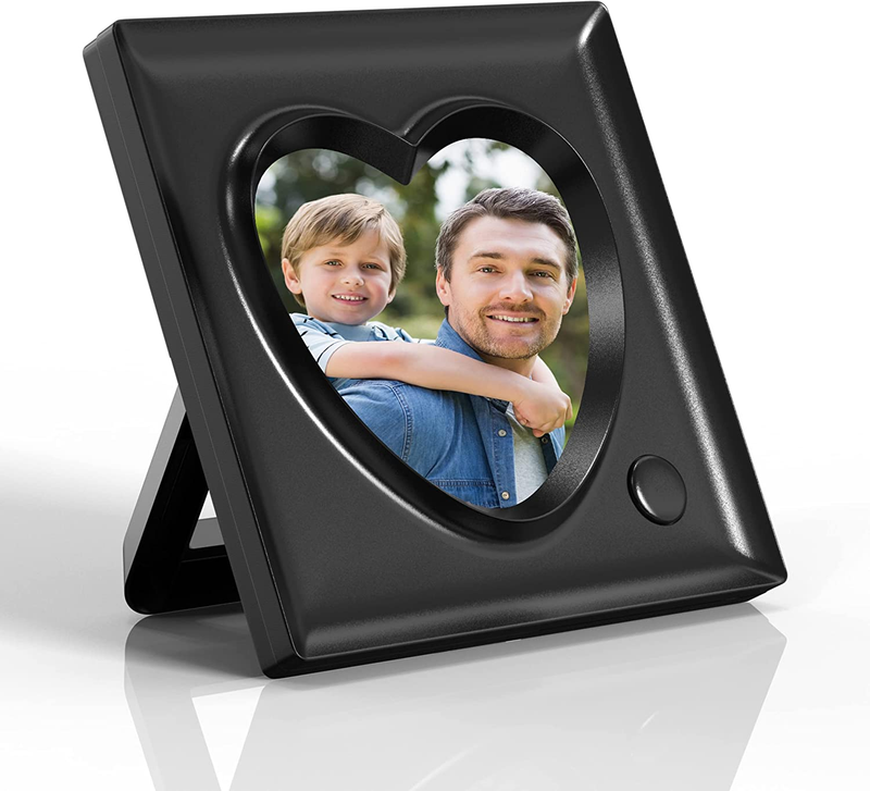 Picture Frame Personalized Voice 20S Recordable Photo Frame 3.9X3.9 Heart Shape