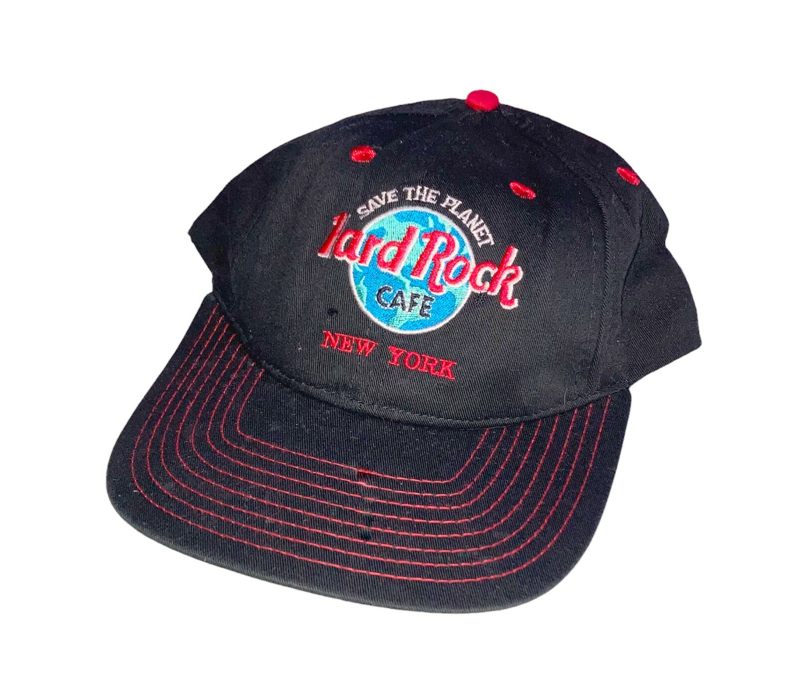 Hard Rock Cafe ブラックキャップ　New York Vintage Hard Rock Cafe New York Hat Cap Black Red | eBay