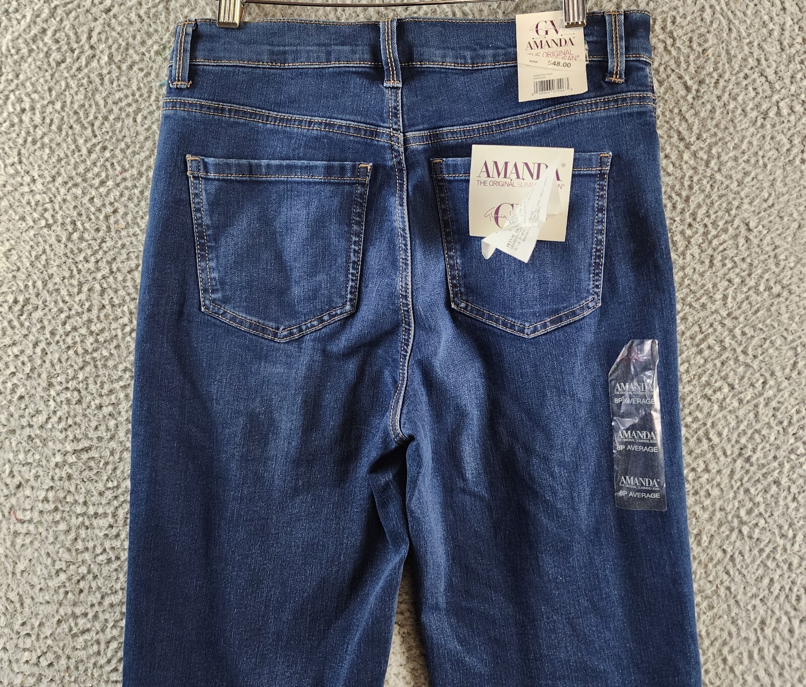 Gloria Vanderbilt Amanda High Rise Straight Leg Jeans Women's 8P Madison - Picture 15 of 17