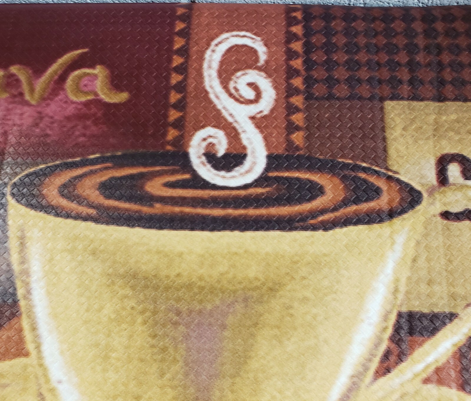 ANTI-FATIGUE NON SLIP FLOOR MAT (18"x30") PVC, COFFEE CUP & COFEE TYPES, Achim