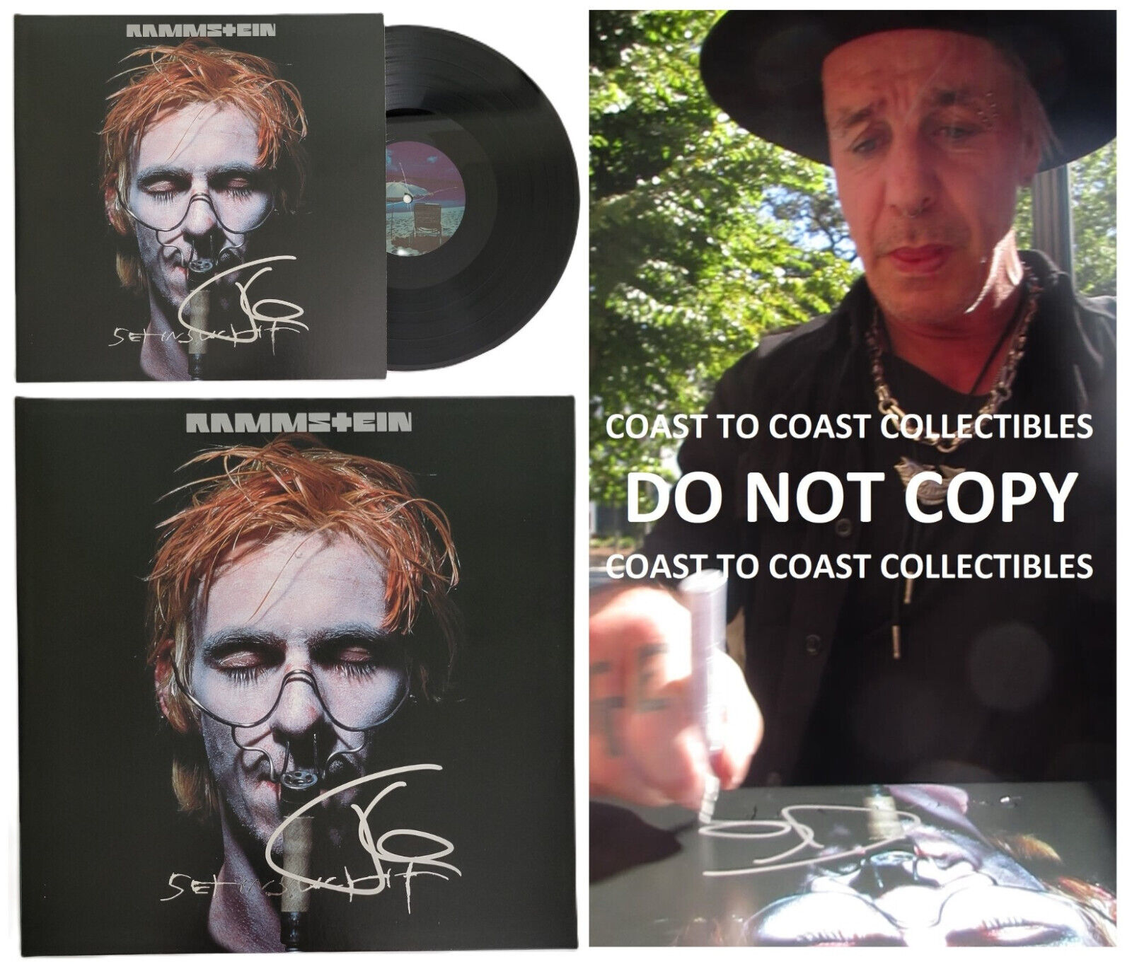 Till Lindemann Signed Rammstein Sehnsucht Album COA Proof Autographed Vinyl Record Autographed Till Lindemann Signed Rammstein Sehnsucht Album COA Proof Autographed Vinyl Record Autographed