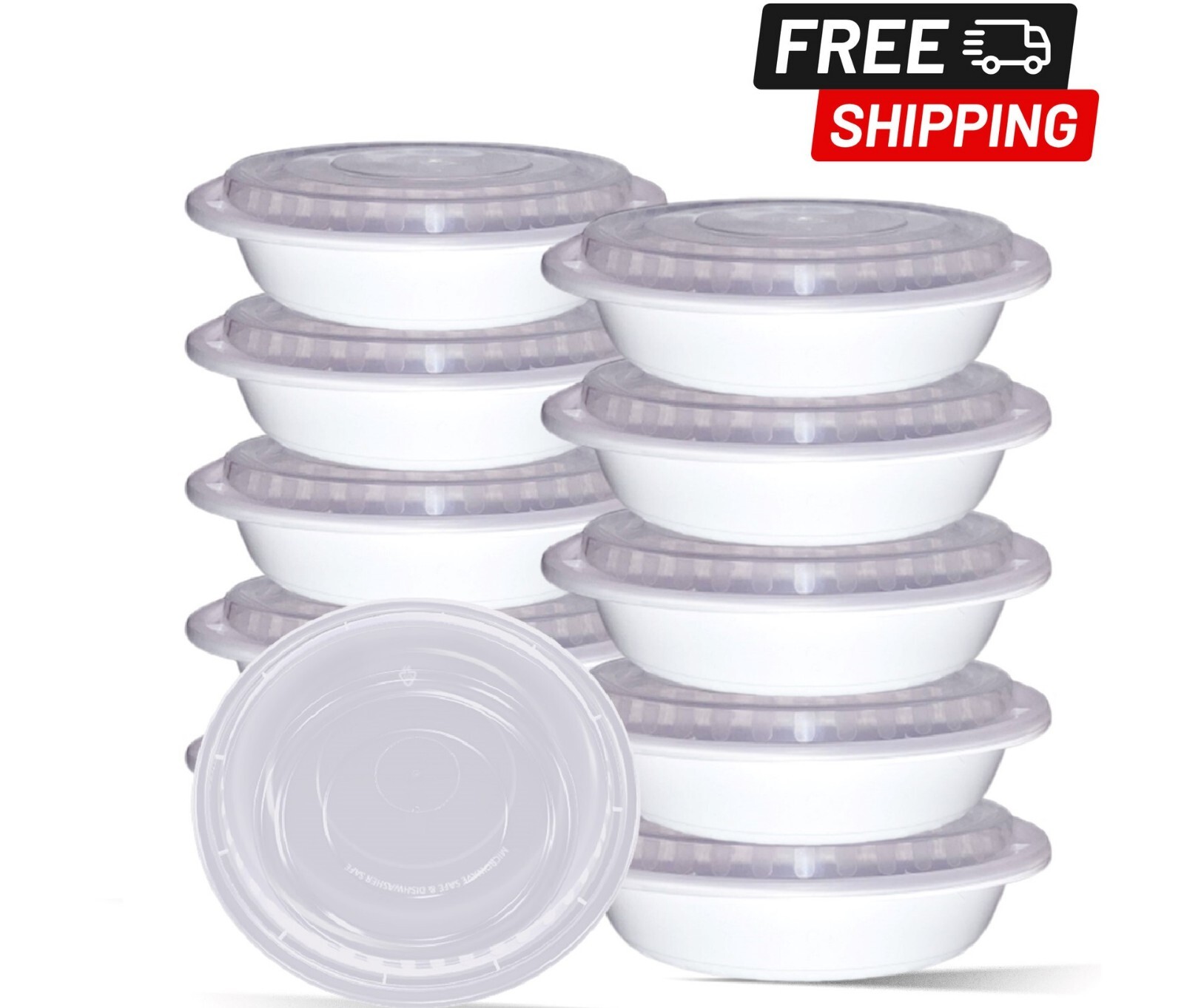 Reusable Bowl Meal Food Prep Round Microwavable