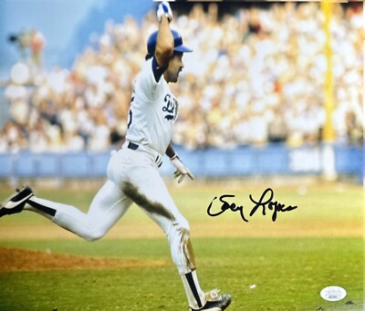 Davey Lopes Signed 11x14 Photo Los Angeles Dodgers JSA AR03895