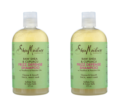 Shea Moisture Raw Shea Cupuacu Frizz Defense Shampoo 379ml X2