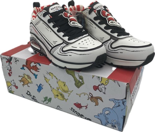 Skechers Uno-Tip Of His Hat Dr. Seuss White Black Size 6.5 Casual