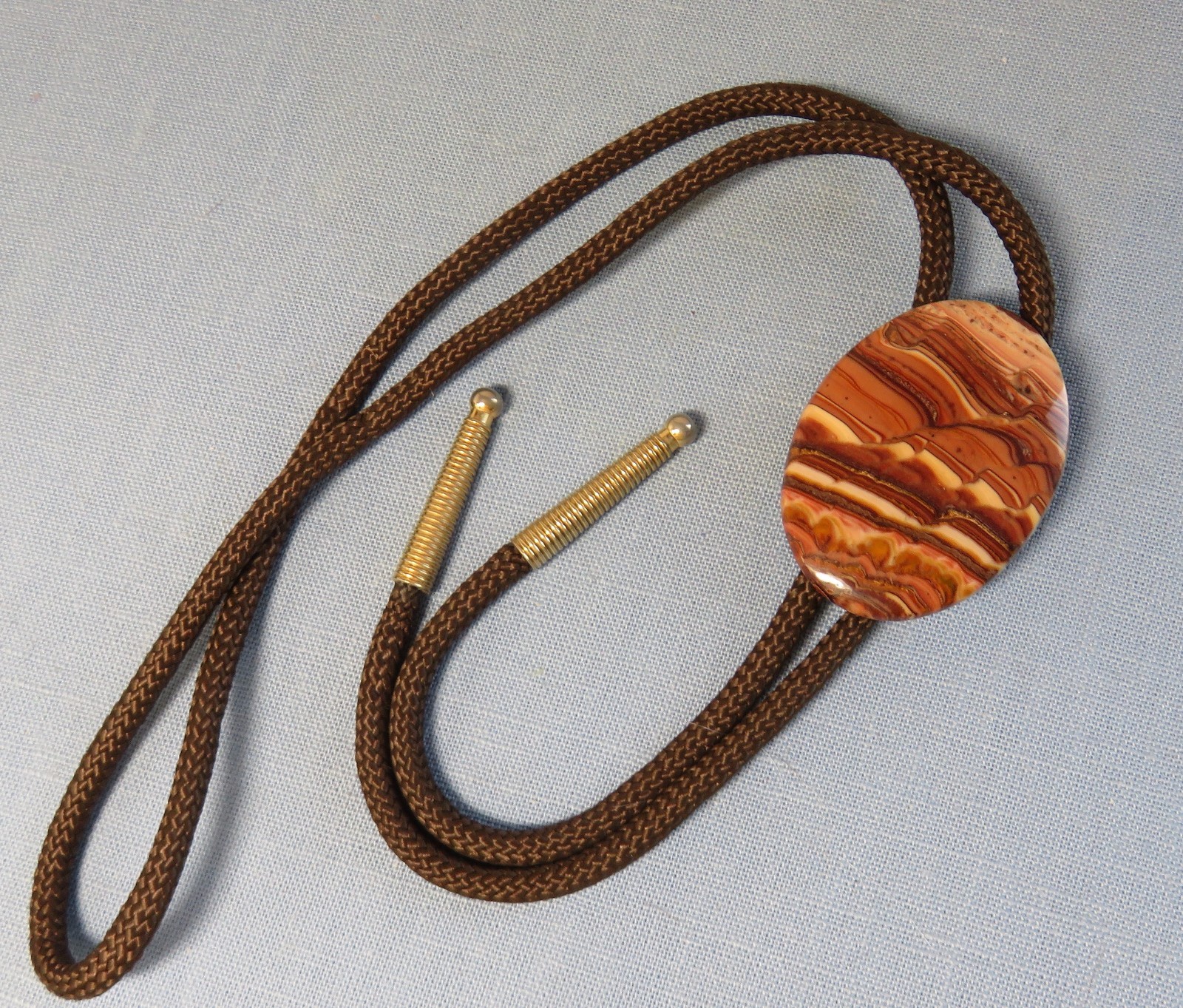 Vintage .Painterly Picture Jasper Men's Bolo Tie
