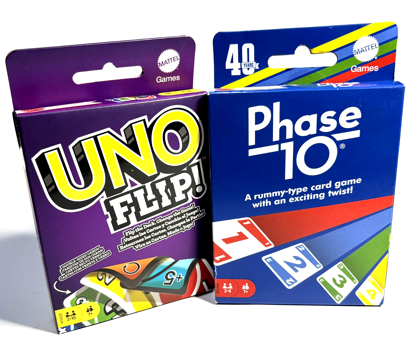 Mattel UNO Family Card Games Bundle 2x Varieties Uno Flip, and
