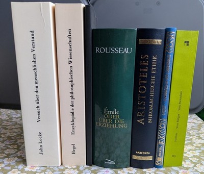 Philosophische Sammlung - u.a. Hegel, Rousseau, Aristoteles, Epiktet, Hobbes
