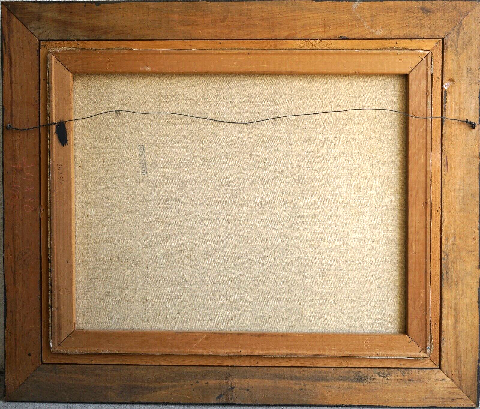 Vintage 1950's Abstract "Place Du Tertre" Post-Impressionism Oil Painting