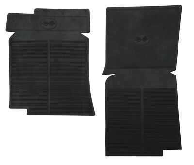1968-1982 Corvette C3 Floor Mats OE Style Reproduction Black Rubber