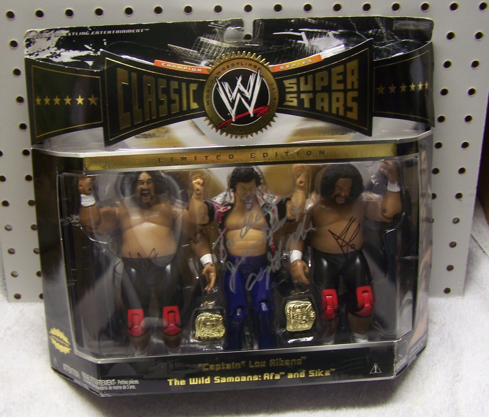 JC2 Wild Samoans Capt. Lou Albano Signed Jakks Classic
